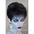 natural looking black colour fashion lady wig